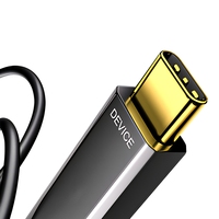 Kabel Serat Optik USB 3.1 Tipe C ke USB A 10Gbps Male to Male dengan Jaket PVC dan Pelindung Anyaman untuk Laptop
