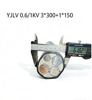 Câble d'alimentation ZA YJLV 0.6/1KV 3*300+1*150 en aluminium isolé XLPE avec gaine en PVC