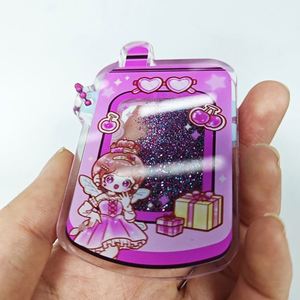 Wholesale Plastic clear Printed Cute Clear Transparent Keychain Custom Bulk Promotional Logo Cute Kawaii - Product Image 6