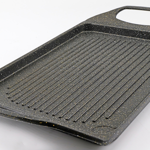 Hai mặt có thể đảo ngược hình chữ nhật gang kim loại vỉ nướng tấm đồng bên ngoài Mai fanshi nội thất dễ dàng làm sạch khí - Product Image 5