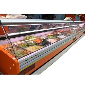 Réfrigérateur d'affichage de fromage/viande fraîche, affichage ouvert de viande de boucherie d'équipement de magasin de viande