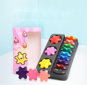 ペイント12色スノーフレークモデリングステーショナリーセット学用品子供用グラフィティワックスクレヨンギフトアートクレヨン - Product Image 6