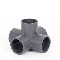Raccord de tuyauterie d'alimentation en eau en PVC basse pression résistant à la corrosion, couplage 3 voies, 4 voies, 5 voies, 20 mm, 110 mm
