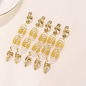 <span class=keywords><strong>Perruque</strong></span> Dreadlock Accessoires pour <span class=keywords><strong>Shein</strong></span> Anneau en Fer Populaire, Extension de Cheveux avec Diamant, Alliage, 20 Pièces - Product Image 5