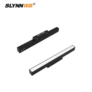 Système d'éclairage sur rail magnétique mince SLYNN vente directe d'usine piste magnétique Ultra mince 48v intérieur LED aluminium moderne COB
