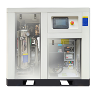 Compresseur d'air à vis sans huile 5,5 kW 7,5 kW 11 kW avec variateur de vitesse et moteur pour l'alimentation en air propre industriel