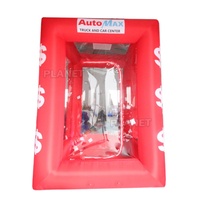 Arcade gonflable rouge de cabine d'argent de capture de vente chaude commerciale soufflant l'argent saisissant la machine à vendre