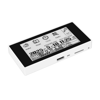 GGDX HAMGEEK RW01 Mini E-Ink Reader E-Book (Panel Hitam) untuk Melihat Jam Cuaca, Alarm, File TXT EPUB