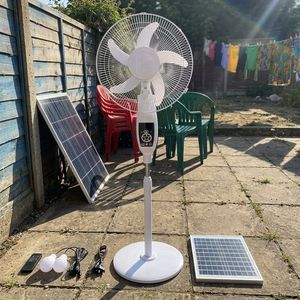 Rechargeable <b>Stand</b> <b>Fan</b> with Remote Control, 40W Solar and Lithium Battery for Home Outdoor Camping Off-Grid Use - Product Image 6