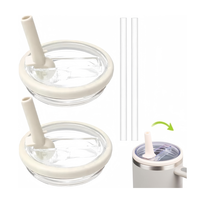 Pour Stanley pour gobelet Quencher 40 oz avec couvercle de paille rabattable couvercle de remplacement en Silicone anti-déversement et anti-fuite réutilisable