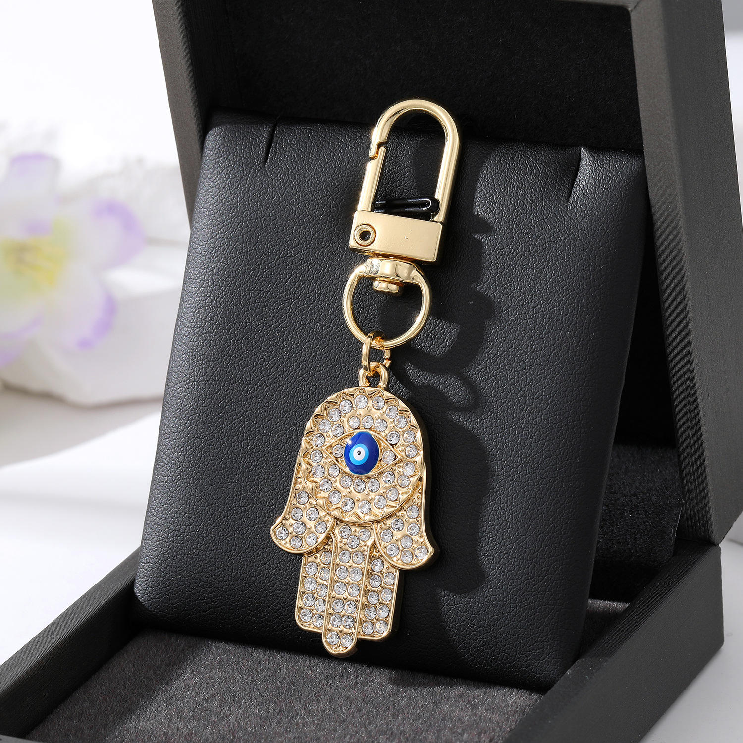 Oro completo diamante gran mano