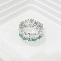 Bague en argent 925 de haute qualité, entièrement sertie de zircon, bijoux fins, luxe minimaliste, femmes, bague de promesse épaisse et scintillante