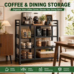 Organizador de Cocina Tipo Estante con 4 Niveles, Estante Metálico y 3 Cestas <span class=keywords><strong>para</strong></span> Uso Doméstico, Proveedor Mayorista - Product Image 2
