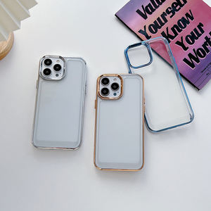 Custodia per cellulare trasparente trasparente in TPU elettrolitico all'ingrosso antiurto per <span class=keywords><strong>Samsung</strong></span> <span class=keywords><strong>A23</strong></span> A03S ZFlip3 <span class=keywords><strong>Cover</strong></span> per telefono - Product Image 5