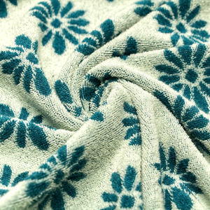 मिट्टी विरोधी बैक्टीरिया फूल खिंचाव कार्बनिक कपास पॉलिएस्टर जैक्वार्ड फ्रेंच टेरी तौलिया कपड़े के लिए कपड़े - Product Image 3