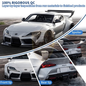 도요타 수프라 MK5 A90 로켓 버니 프론트 립 사이드스커트 덕테일 스포일러 리어 펜더 플레어 와이드 바디 키트 용 FRP 자동차 바디 키트 - Product Image 1