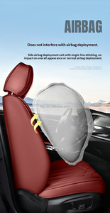 Coprisedili in Pelle Traspirante Universali per 5 Posti, Compatibili con <span class=keywords><strong>Renault</strong></span> <span class=keywords><strong>Clio</strong></span>, Megane, Captur, Kadjar, Arkana, Set Completo per Uso Familiare - Product Image 4