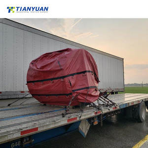 ผ้าคลุมเหล็กม้วนแบบหนาพิเศษ ขนาด 7 <span class=keywords><strong>x</strong></span> 7 <span class=keywords><strong>x</strong></span> 7 ฟุต - กันน้ำ ผลิตจากไวนิล 18 ออนซ์ - สำหรับรถบรรทุกพื้นเรียบและรถพ่วง พร้อมถุงคลุมเหล็กม้วน - Product Image 3