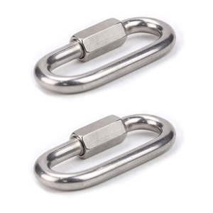 Thép không gỉ liên kết nhanh 4mm Độ dày Carabiners chuỗi kết nối - Product Image 3