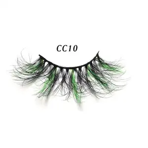 2022 High Quality Colorful Shiny Lashes Wholesale Mink Eyelashes Vendor Color Mink Eyelashes Glitter Colored Lashes