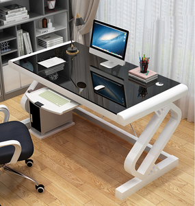 YQ JENMW <span class=keywords><strong>bureau</strong></span> d'ordinateur à domicile <span class=keywords><strong>bureau</strong></span> de jeu en <span class=keywords><strong>verre</strong></span> trempé avec <span class=keywords><strong>plateau</strong></span> de clavier - Product Image 5