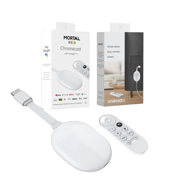 Newest Mortal Q2 Ultra Dongle G 4K Smart Google TV Media Android 14.0 Ethernet TV Dongle 8K HD 16GB Rom Strong Wifi Voice Remote
