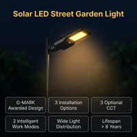 Lampe solaire intégrée 40W PRO pour éclairage public, 6000lm, capteur de mouvement PIR, durée de vie de 8 ans, 3CCT, IP65, pour jardin, allée, route, extérieur