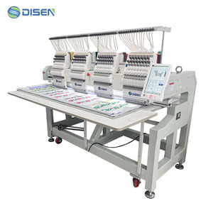 Machine à broder à quatre têtes, informatique, DDP, image numérique, casquettes et vêtements, machine à broder de casquettes blanches, 4 têtes, 15 aiguilles, 12 couleurs - Product Image 1