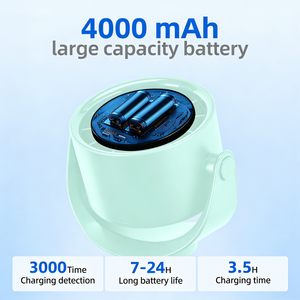 Mini ventilador recargable portátil de escritorio, ventilador de 120 velocidades con ajuste de velocidad, ventilador portátil de refrigeración por aire para el hogar, oficina y dormitorio - Product Image 2