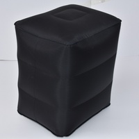 Almohada de Viaje Inflable Plegable Ajustable, Anti-Pilling, Portátil, para Debajo del Escritorio, Reposapiés