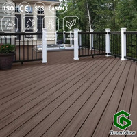 Dalles et planches de terrasse en WPC modernes, étanches, à emboîtement facile, pour installation extérieure, idéales pour piscines et parcs