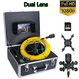 7 Inch 30M 1080P HD Dual Camera Lens Sewer Pipe Industrial Endoscope Pipe Inspection Camera