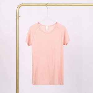 Camiseta Deportiva <span class=keywords><strong>de</strong></span> Manga Corta para Mujer, <span class=keywords><strong>de</strong></span> Secado Rápido, <span class=keywords><strong>El</strong></span>ástica, Sólida, Básica, para Correr, Fitness, Yoga, Uso Diario - Product Image 2