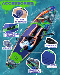 Weihai Factory New Sup Board 450lb Capacity Stand up Paddle Hot Welding Seam Inflatable With Accessories SC09/2 High Strength Bu - Product Image 6