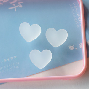 Corazón Transparente Mate Esmerilado, Modelo de Resina Pintado a Mano, Accesorios de Joyería Navideña - Product Image 2