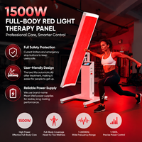 Panneau de luminothérapie rouge corps entier 1500W 1280 LED 660nm 850nm avec support réglable, panneau LED infrarouge pour la récupération musculaire en clinique