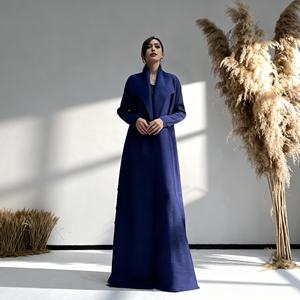 Luxury Pleated Print Polyester Modest Abaya for Muslim Women Custom Design Elegant Dress Wholesale Supplier - Product Image 3