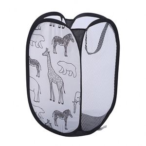 Panier à linge en maille imprimé dessin animé, panier de tri pour vêtements sales de salle de bain, rangement pour jouets d'enfants et articles divers - Product Image 1