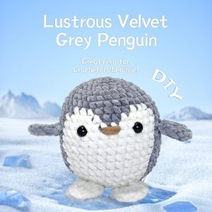 Adorable pingouin DIY <span class=keywords><strong>Crochet</strong></span> Amigurumi Doll Kit pour débutants Fabrication de bijoux Jouets avec tutoriel vidéo pour les nouveaux artisans - Product Image 4