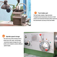Tour à métaux manuel horizontal de précision moyenne 220V pour atelier