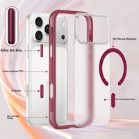 Coque de téléphone magnétique effet mat avec bouton IA intégré et protection antichute Airbag pour iPhone 18 17 Pro Max