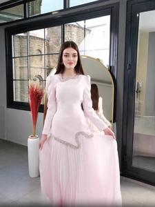 Vestido ajustado de manga larga de alta calidad para mujer, colección de la marca, nuevo diseño de moda con incrustaciones de diamantes hecho a mano, largo, tradicional musulmán - Product Image 2