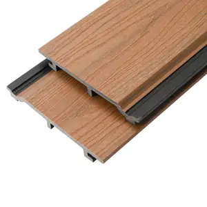 3D embossed flooring wood grain planks anti slip plastic wood composite wall panel