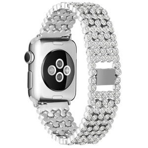 22 מ "מ נשים אוניברסלי תכשיטים חמישה חרוזים להגדיר יהלום שרשרת שעון יהלום מלא רצועת שעון יהלום רצועת שעון - Product Image 6