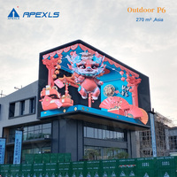 Écran LED d'extérieur Apexls P6, mur vidéo couleur, panneau mural LED 3D à vision directe, écran publicitaire à économie d'énergie