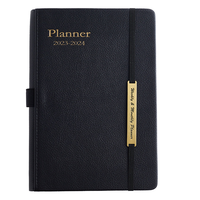 Carnet/Journal en cuir PU format A5 2026, personnalisable avec logo, couverture rigide, lignes colorées, reliure cousue, promotionnel, pour l'école, 100 exemplaires