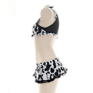 Disfraz Sexy de vaca para mujer y niña, traje de dama de honor francesa, Anime, lencería erótica, minifalda, nuevo - Product Image 4
