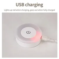 Lampe murale LED ronde rechargeable avec interrupteur tactile, lumière de lecture magnétique à intensité variable pour chambre, armoire, placard