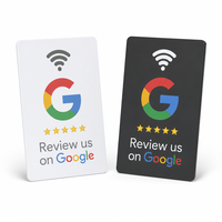 Cartes de visite NFC à puce NTAG215, étanches, pour contrôle d'accès, avec code QR, pour les réseaux sociaux Facebook, TikTok, Google Review