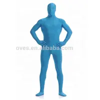 Long Sleeve Blue Full Body Lycra Catsuit, High Quality